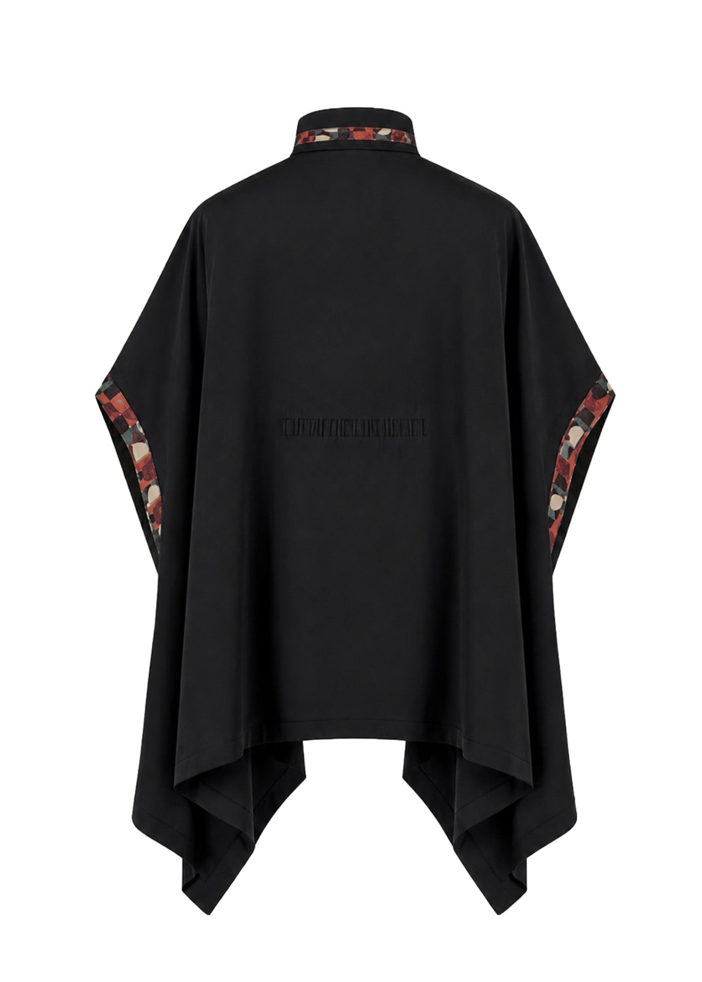CAPE COAT REGULAR PRAGA BLACK COLORS