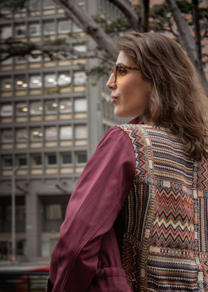 FIELD JACKET REGULAR BRUSELAS BURGUNDY MULTICOLORED