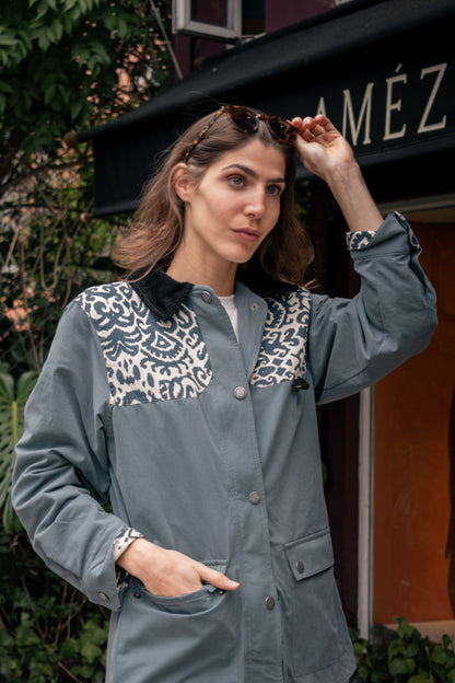 BOMBER JACKET OVERSIZED ALASKA LIGHT BLUE INDIA BLUE