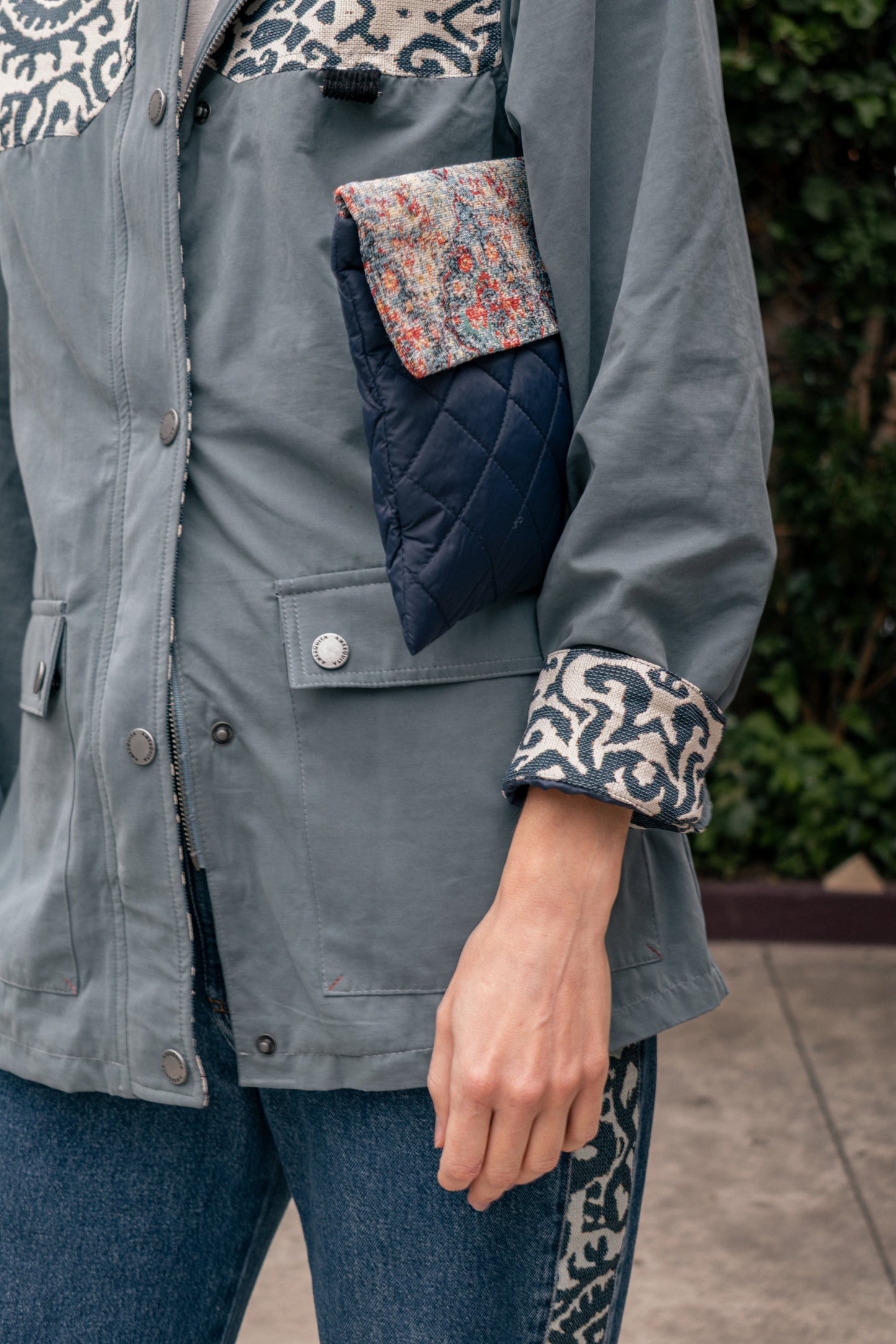 BOMBER JACKET OVERSIZED ALASKA LIGHT BLUE INDIA BLUE