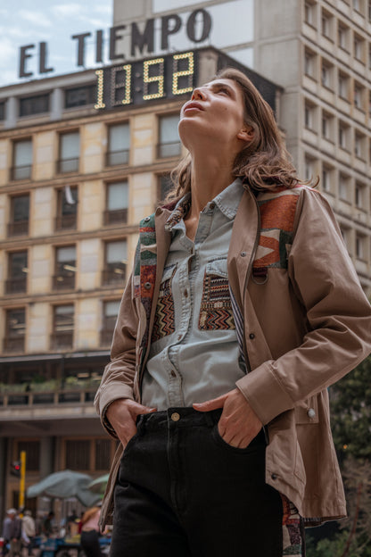 BOMBER JACKET OVERSIZED ALASKA KHAKI COLORS