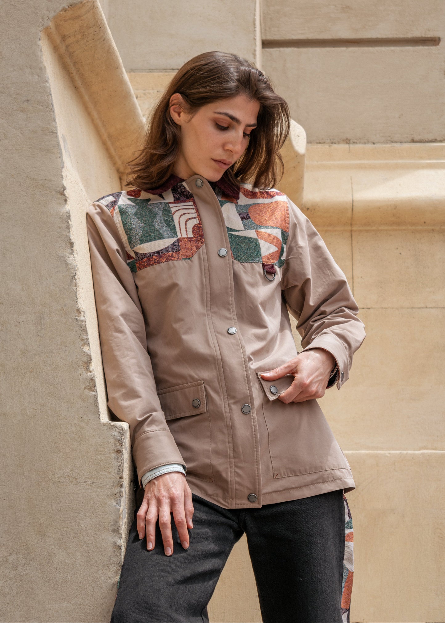 BOMBER JACKET OVERSIZED ALASKA KHAKI COLORS