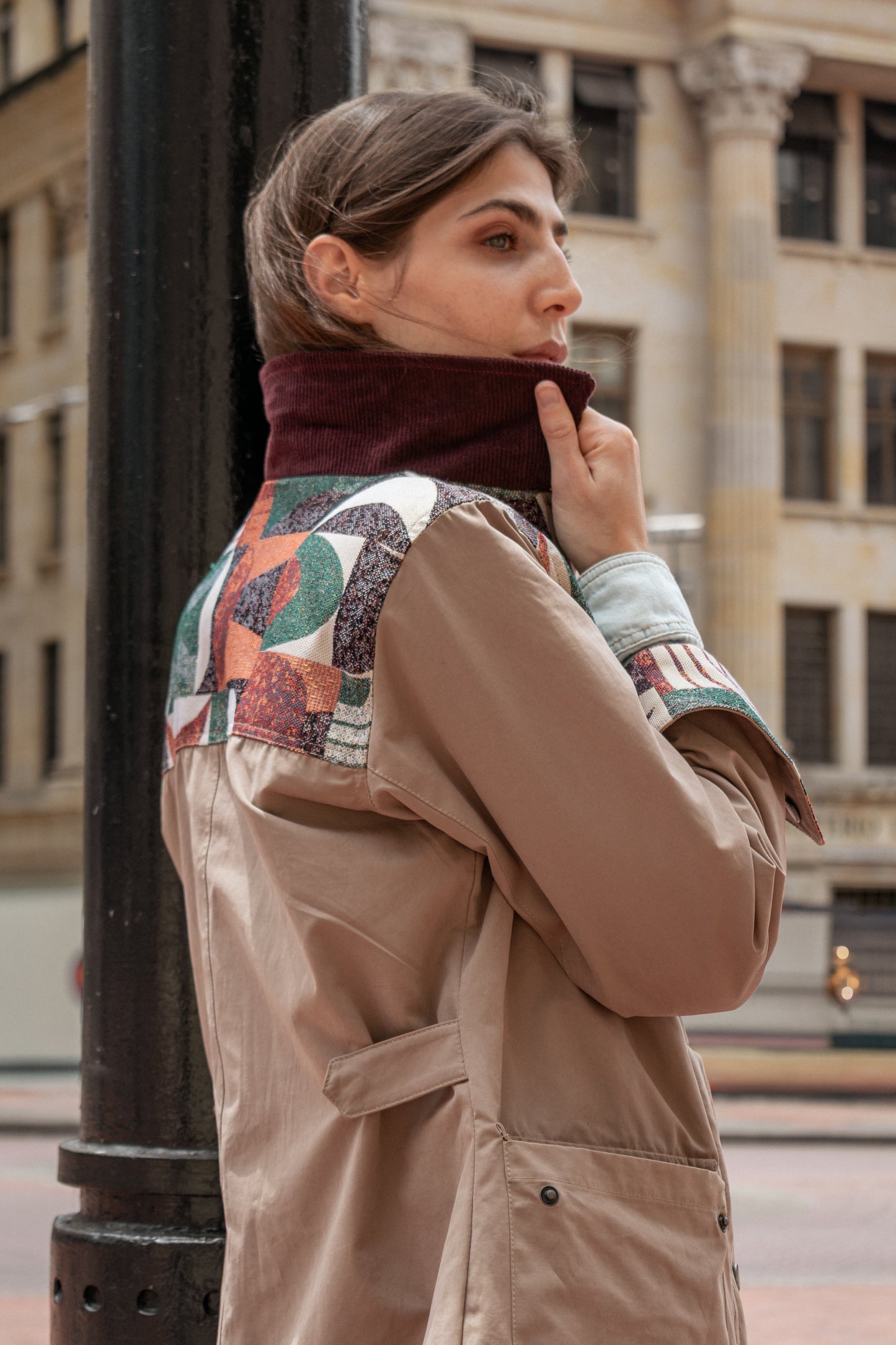 BOMBER JACKET OVERSIZED ALASKA KHAKI COLORS