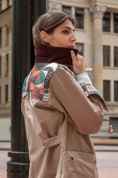 BOMBER JACKET OVERSIZED ALASKA KHAKI COLORS
