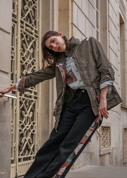 FIELD JACKET REGULAR BERLIN MILITARY GREEN COLORS