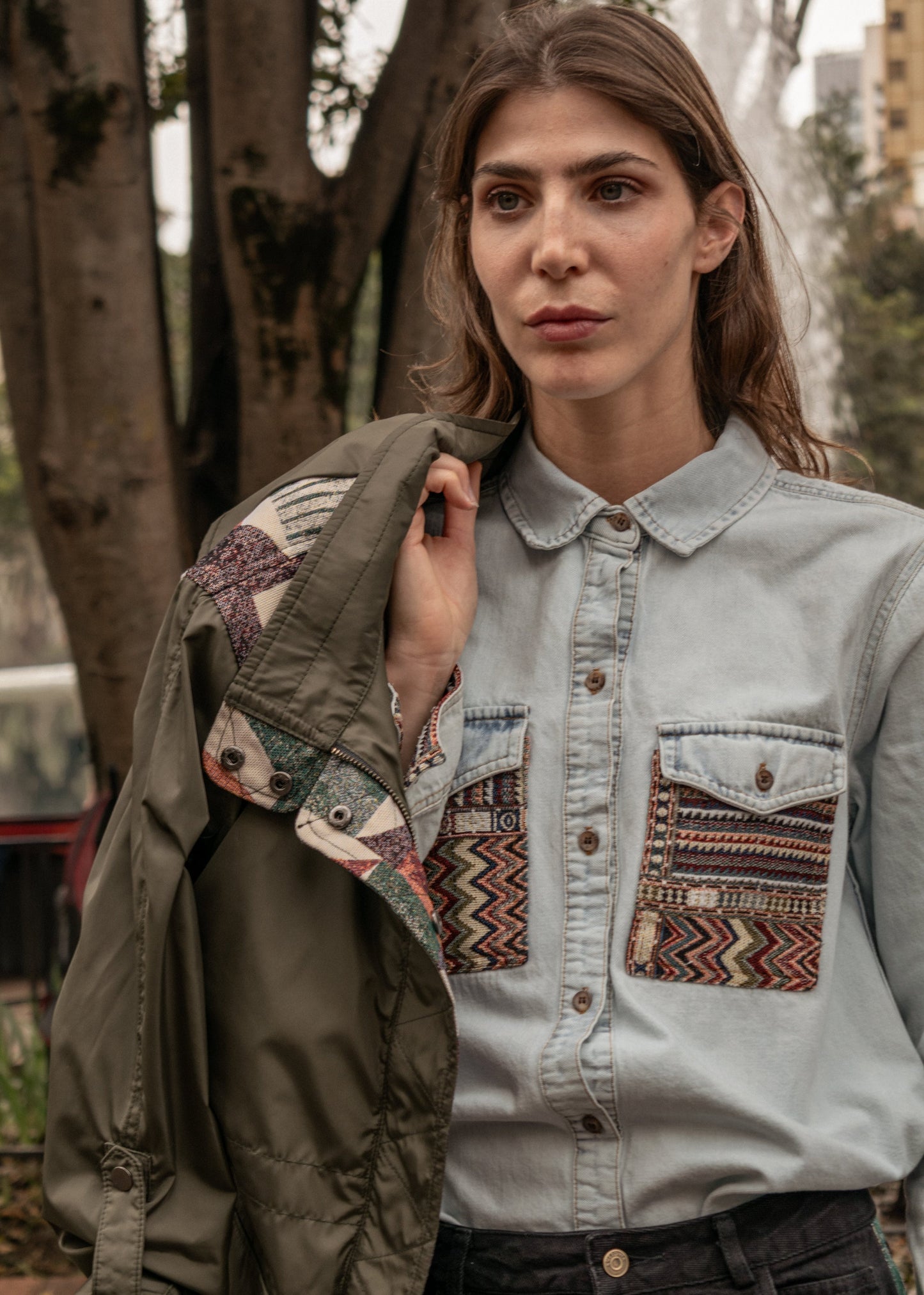 FIELD JACKET REGULAR BERLIN MILITARY GREEN COLORS