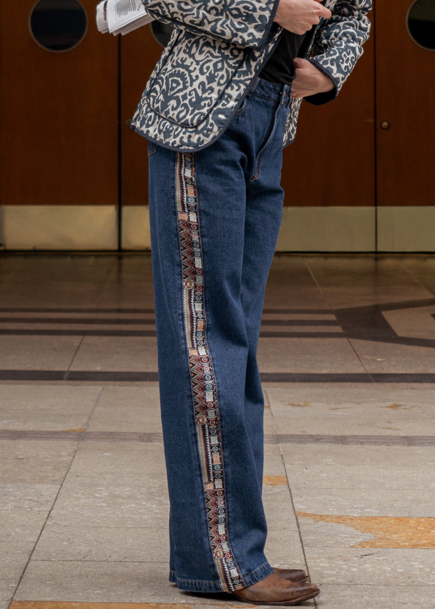 JEAN REGULAR FIT LOLA DARK BLUE MULTICOLORED