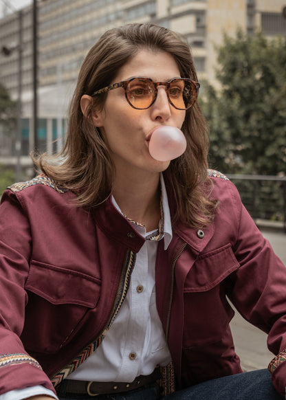 FIELD JACKET REGULAR BRUSELAS BURGUNDY MULTICOLORED