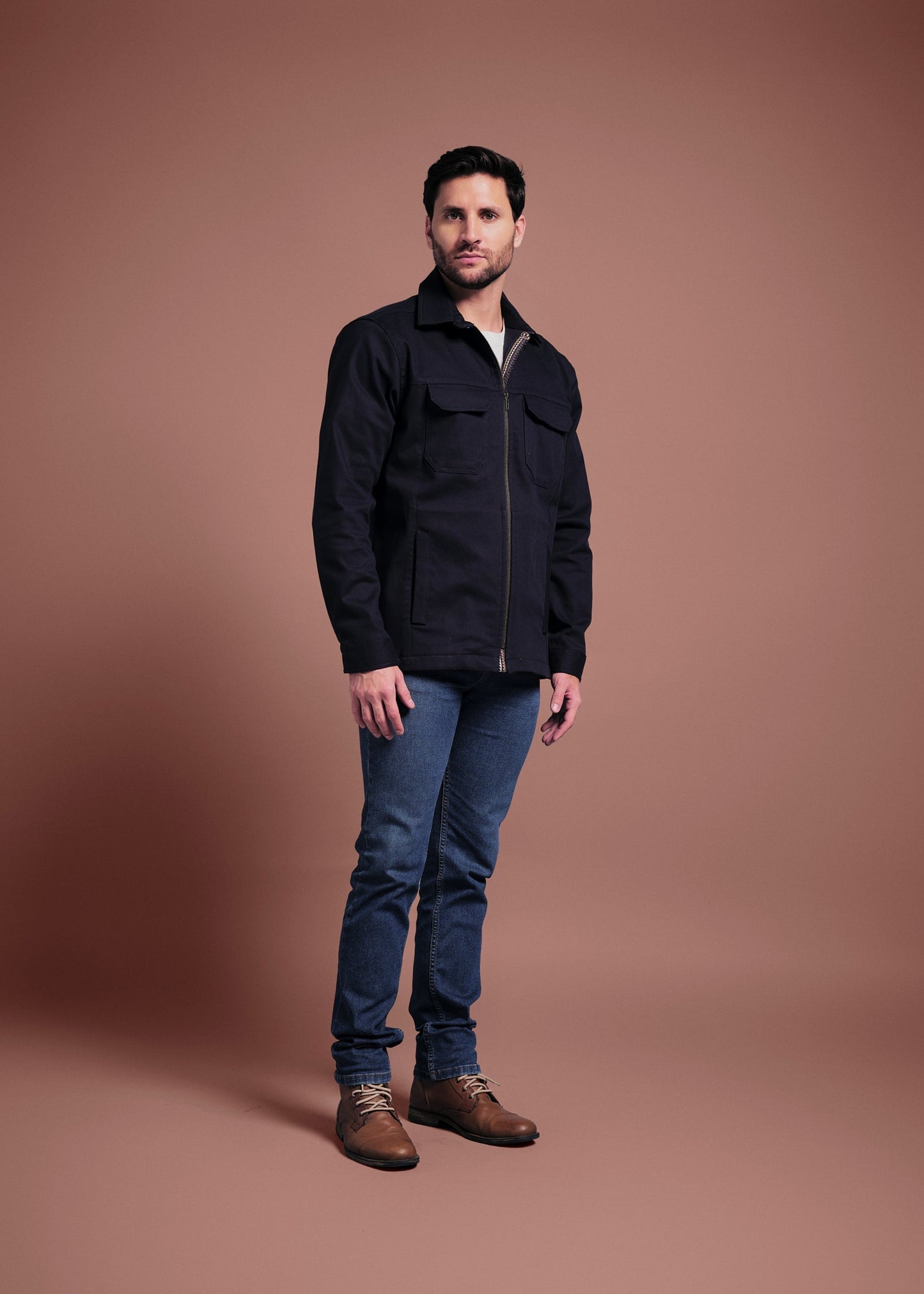 WORK JACKET REGULAR DUBLIN NAVY BLUE MULTICOLORED
