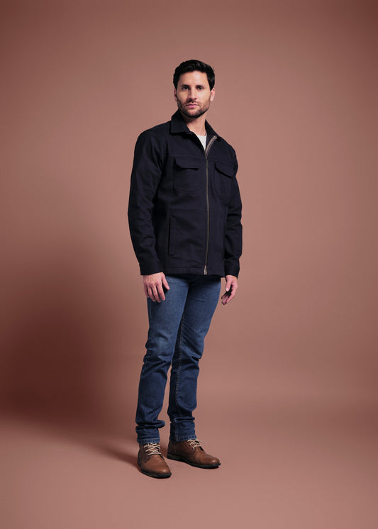 WORK JACKET REGULAR DUBLIN NAVY BLUE MULTICOLORED