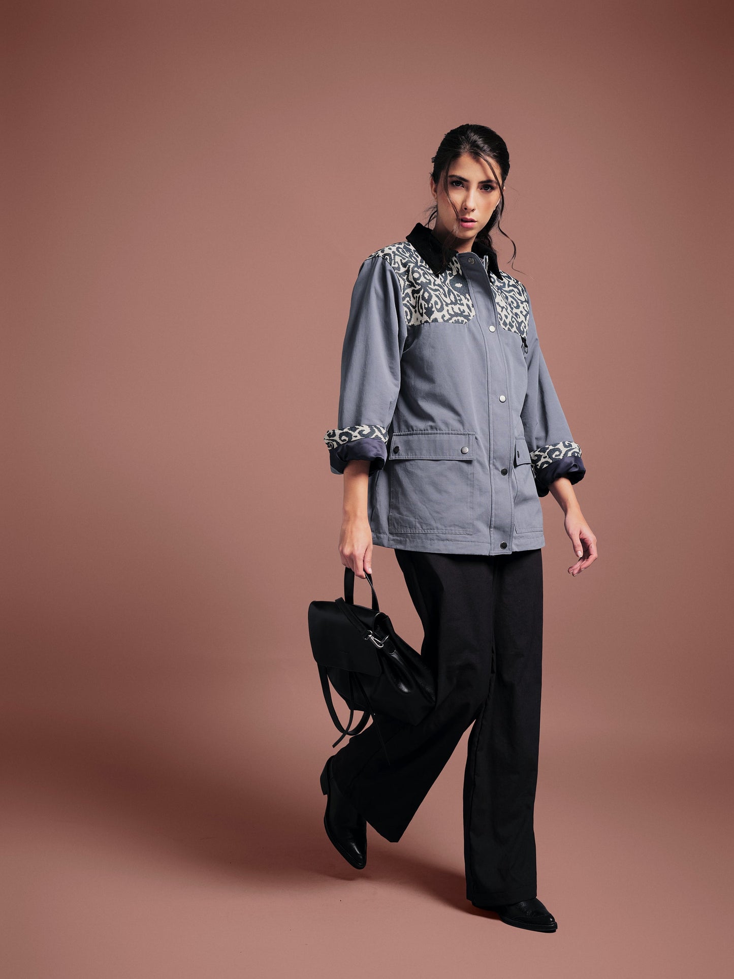BOMBER JACKET OVERSIZED ALASKA LIGHT BLUE INDIA BLUE