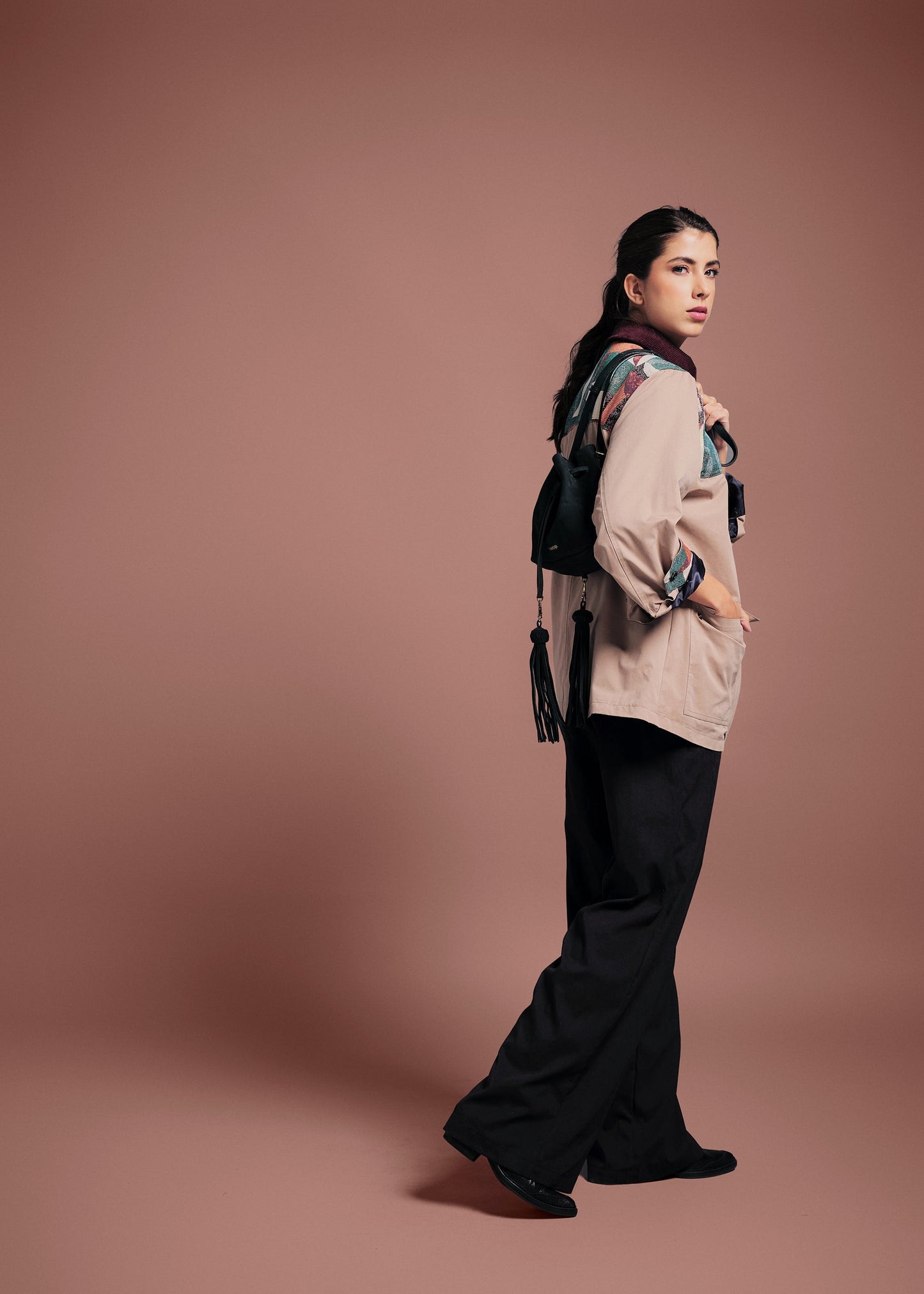 BOMBER JACKET OVERSIZED ALASKA KHAKI COLORS