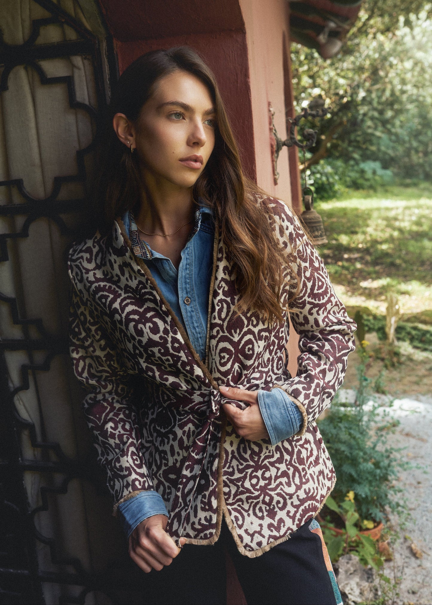 KIMONO JACKET REGULAR OSAKA BURGUNDY INDIA BURGUNDY