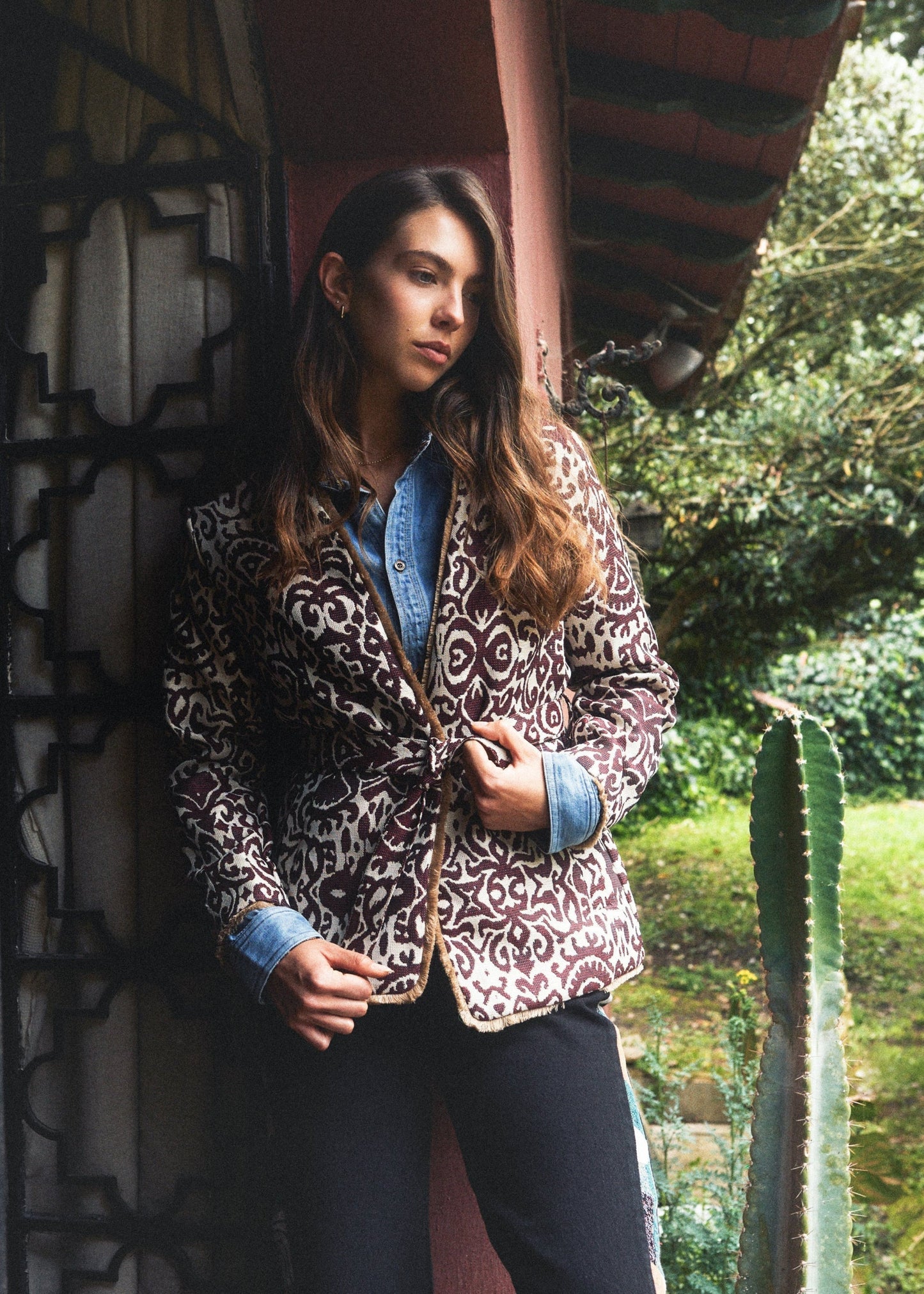 KIMONO JACKET REGULAR OSAKA BURGUNDY INDIA BURGUNDY