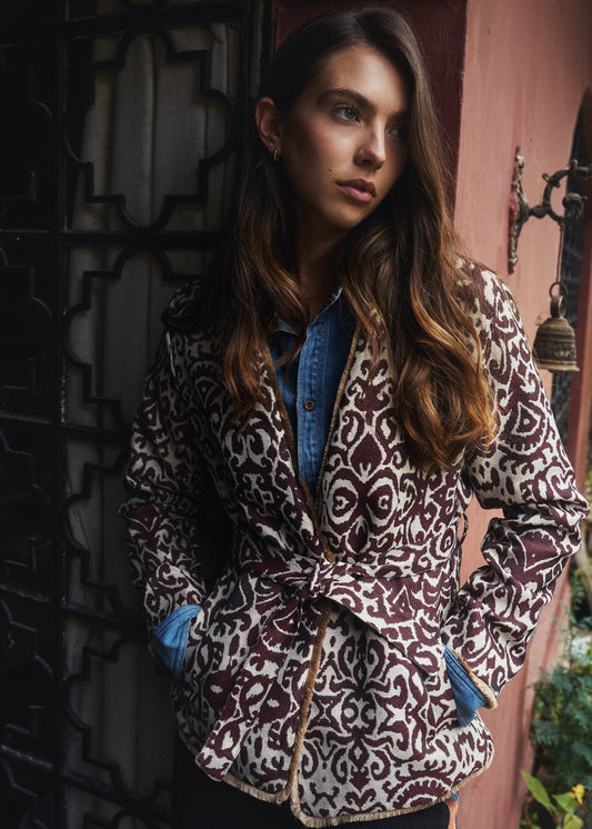 KIMONO JACKET REGULAR OSAKA BURGUNDY INDIA BURGUNDY