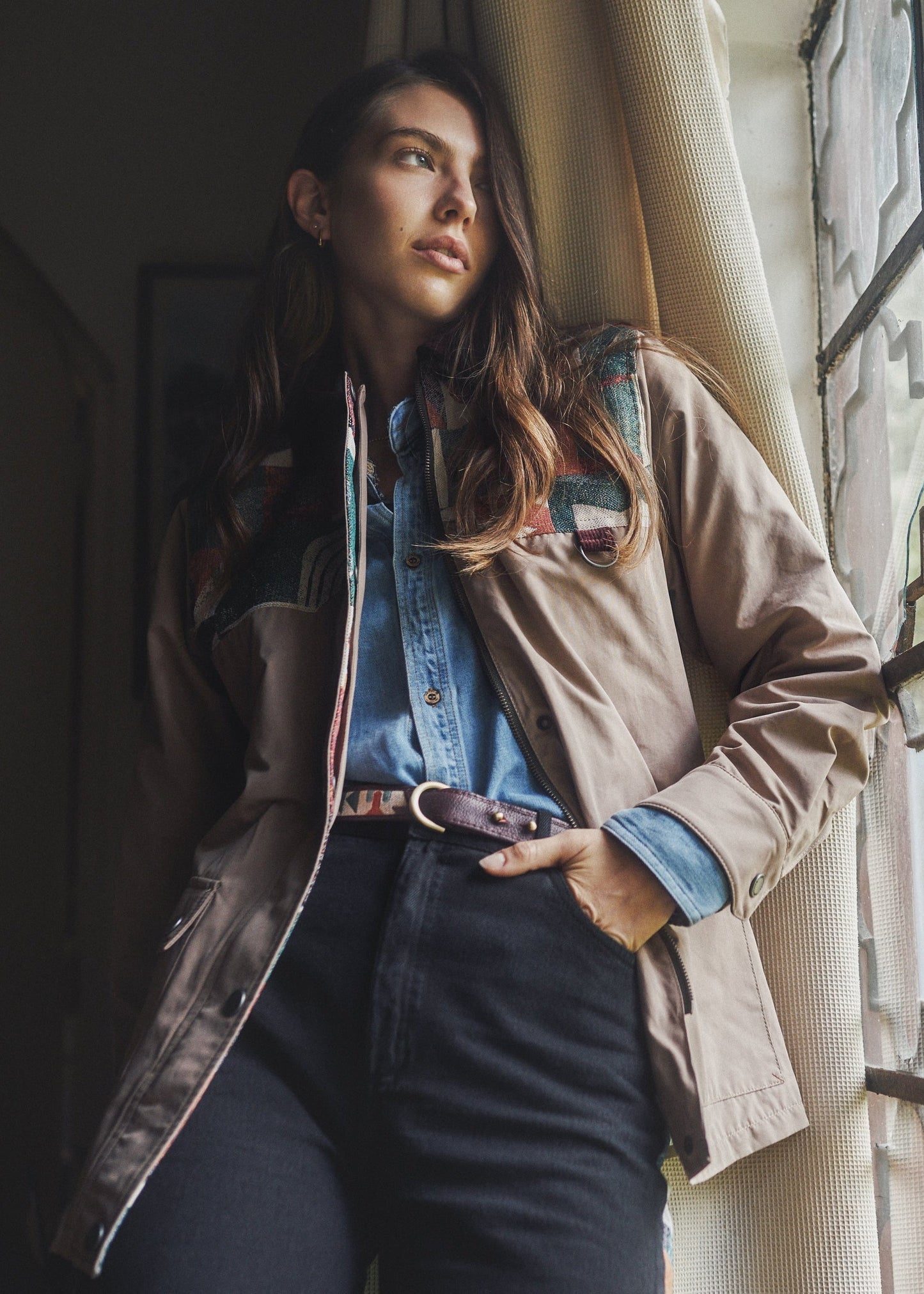 BOMBER JACKET OVERSIZED ALASKA KHAKI COLORS