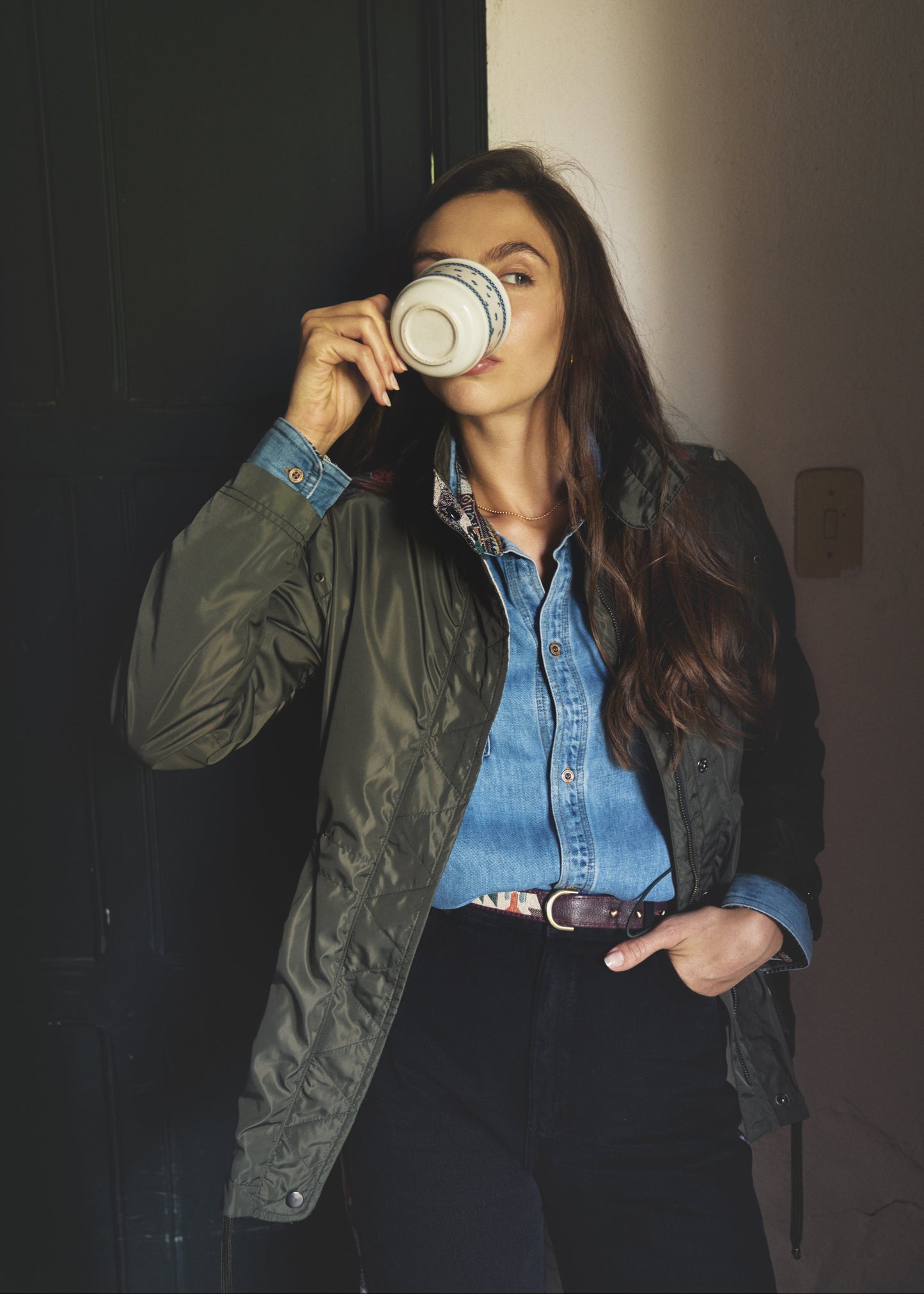 FIELD JACKET REGULAR BERLIN MILITARY GREEN COLORS