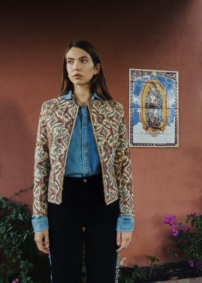 CLASSIC JACKET REGULAR BURGOS GREEN OPTIC ILLUSION