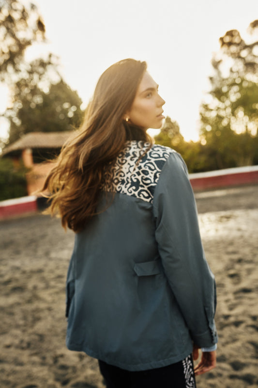 BOMBER JACKET OVERSIZED ALASKA LIGHT BLUE INDIA BLUE