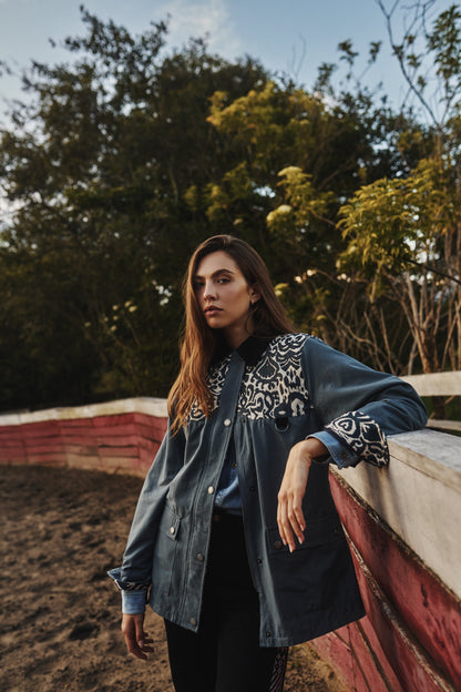 BOMBER JACKET OVERSIZED ALASKA LIGHT BLUE INDIA BLUE