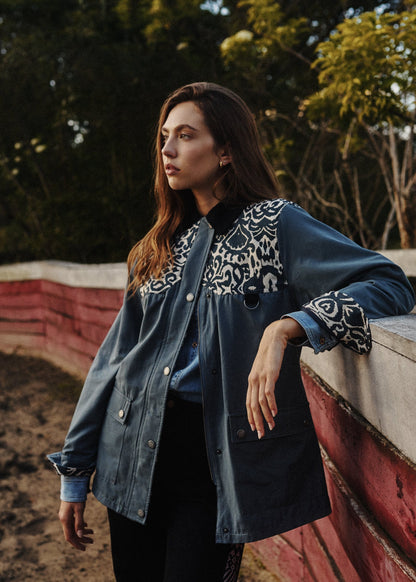 BOMBER JACKET OVERSIZED ALASKA LIGHT BLUE INDIA BLUE