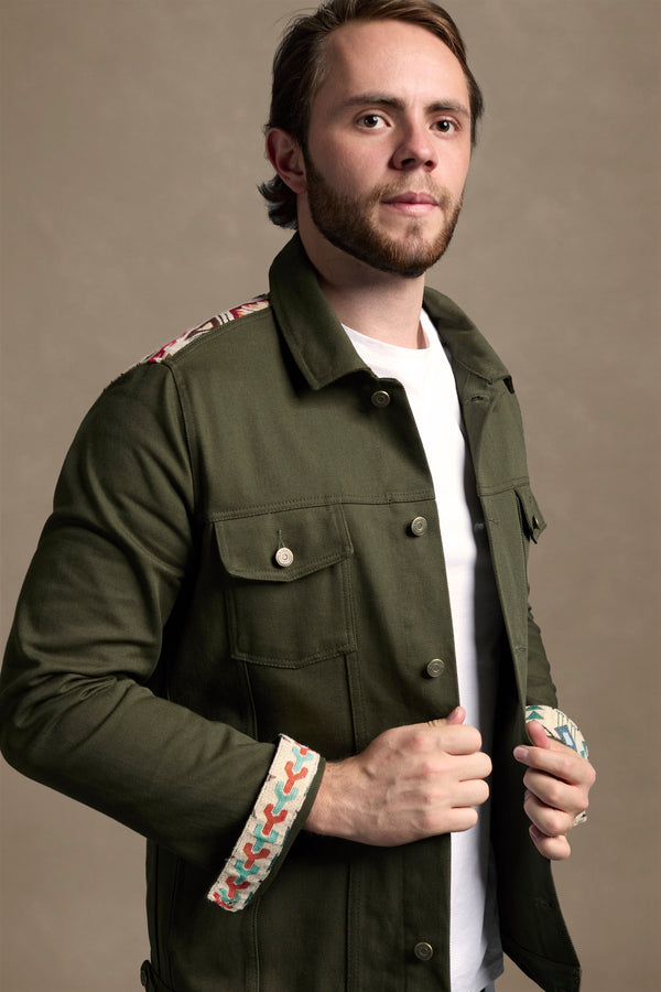 Drill jacket olive Theo