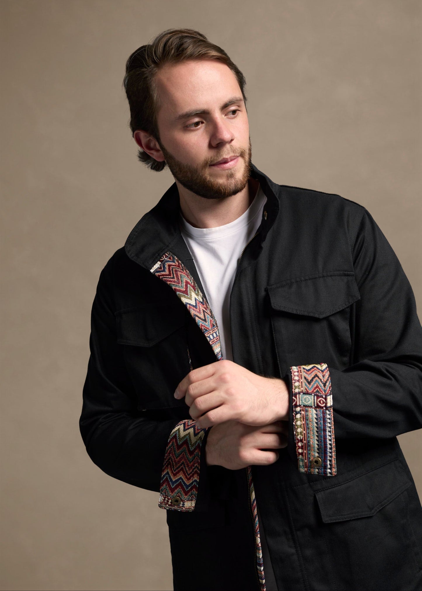 FIELD JACKET REGULAR NASHVILLE BLACK MULTICOLORED