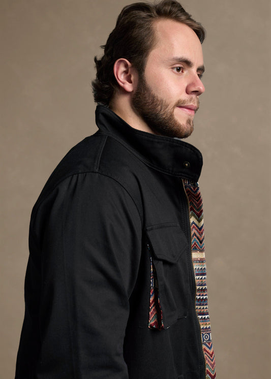 FIELD JACKET REGULAR NASHVILLE BLACK MULTICOLORED