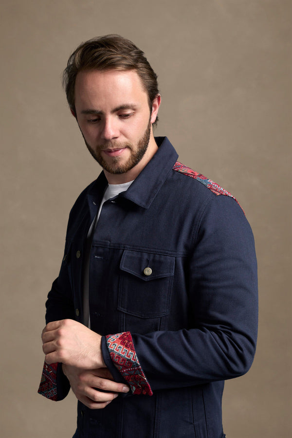 Drill jacket navy Theo