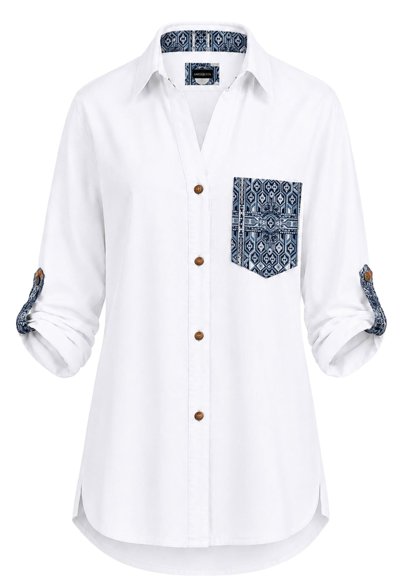 SHIRT OVERSHIRT OVERSIZED BALI WHITE PALM TROPICARIO