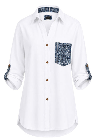 SHIRT OVERSHIRT OVERSIZED BALI WHITE PALM TROPICARIO