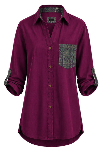 SHIRT OVERSHIRT OVERSIZED BALI MAGENTA MINT TRACE