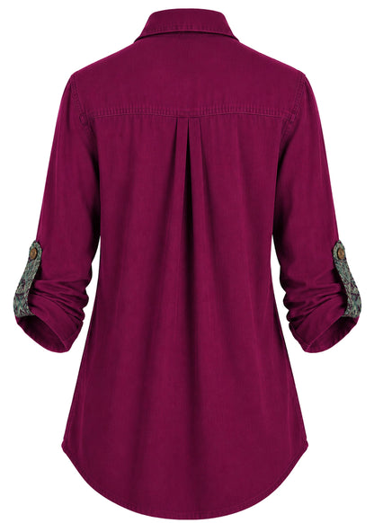 SHIRT OVERSHIRT OVERSIZED BALI MAGENTA MINT TRACE