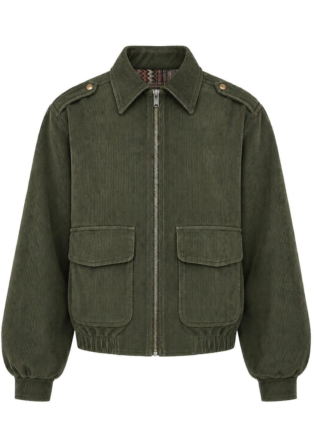 BOMBER JACKET REGULAR BONN GREEN MULTICOLORED