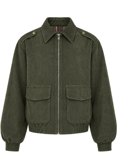 BOMBER JACKET REGULAR BONN GREEN MULTICOLORED
