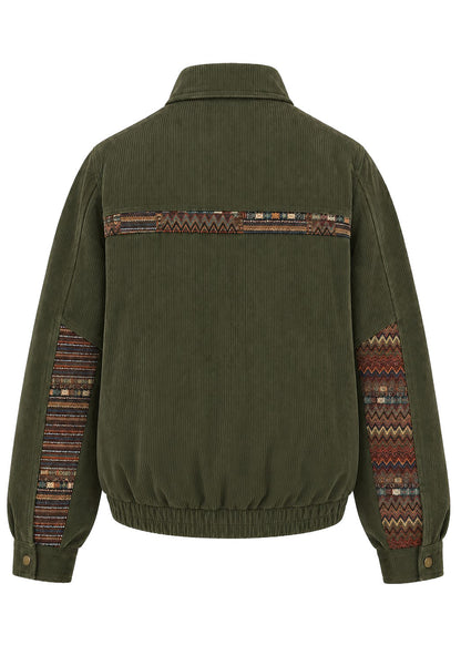 BOMBER JACKET REGULAR BONN GREEN MULTICOLORED