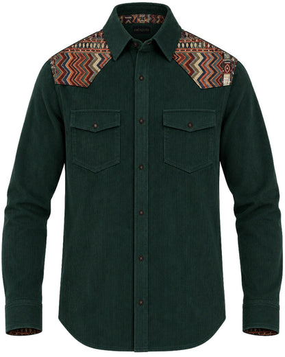 CLASSIC SHIRT REGULAR NEW YORK MEDIUM GREEN MULTICOLORED