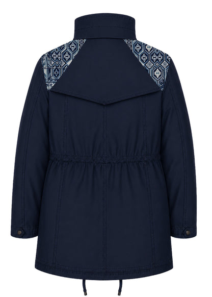 FIELD JACKET REGULAR BERLIN NAVY BLUE PALM TROPICARIO