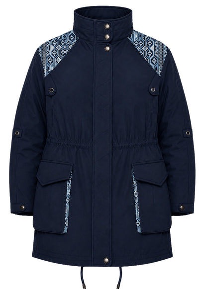 FIELD JACKET REGULAR BERLIN NAVY BLUE PALM TROPICARIO
