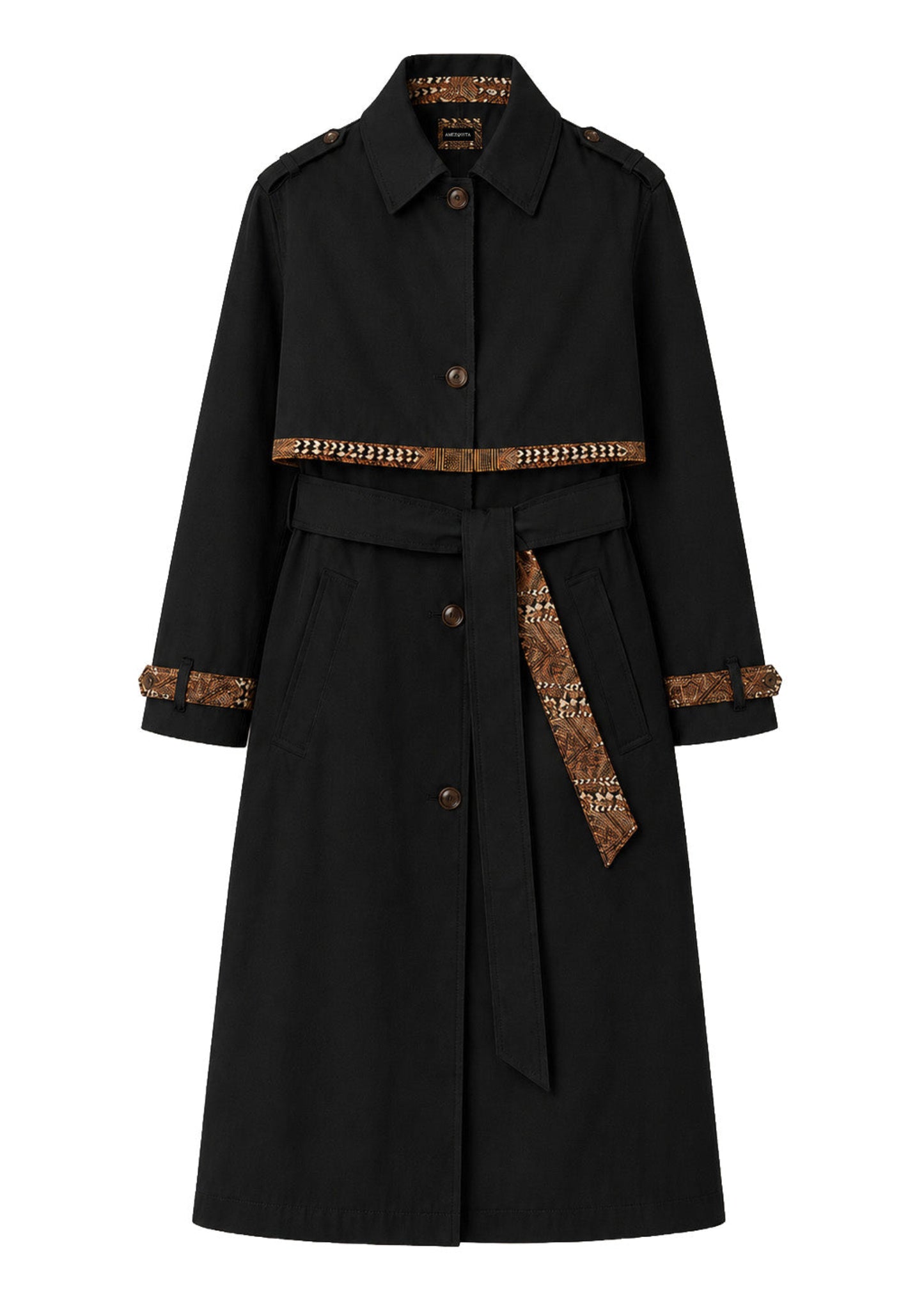 TRENCH COAT REGULAR MILÁN BLACK UYUNI