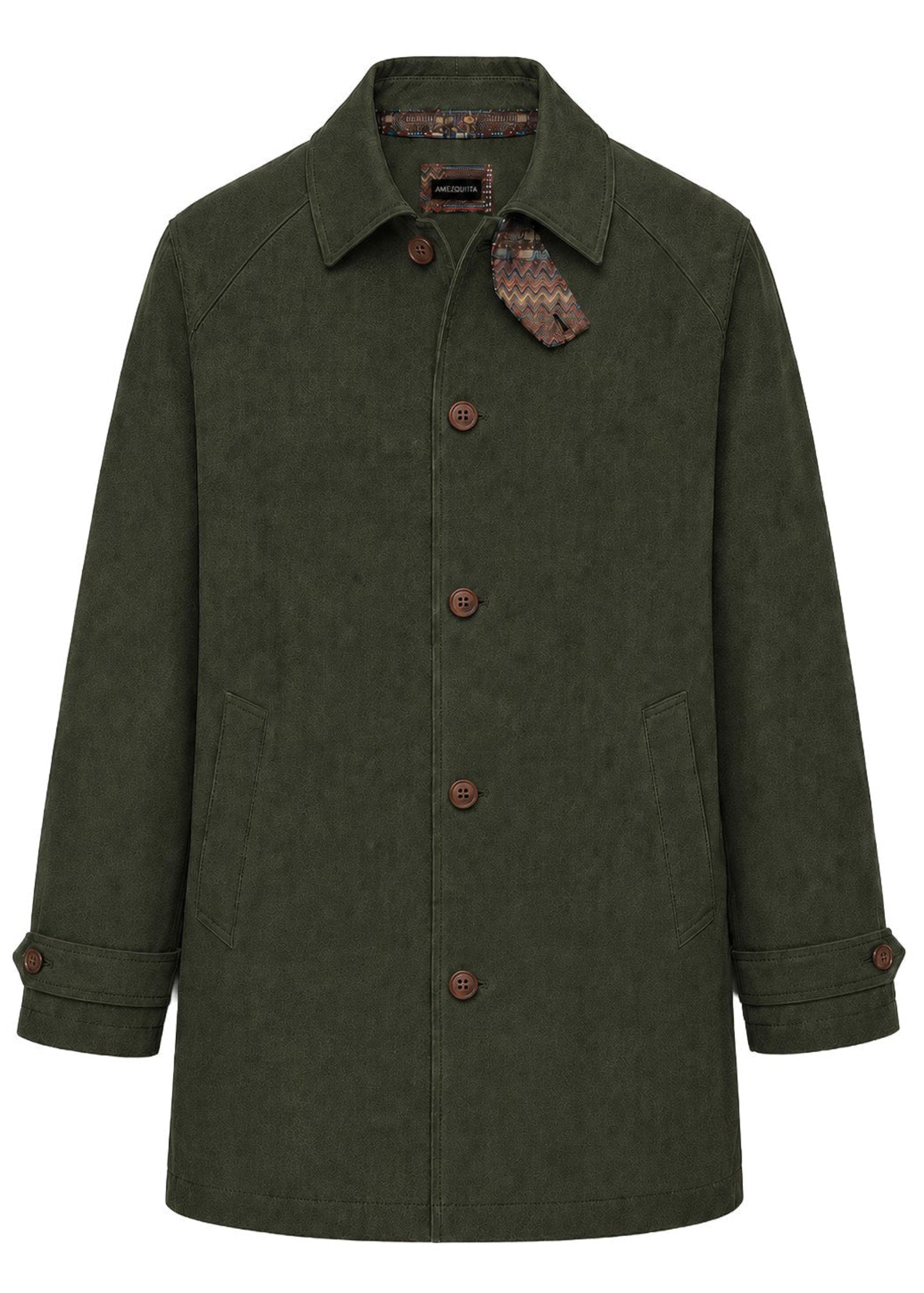 TRENCH COAT REGULAR EDIMBURGO GREEN MULTICOLORED