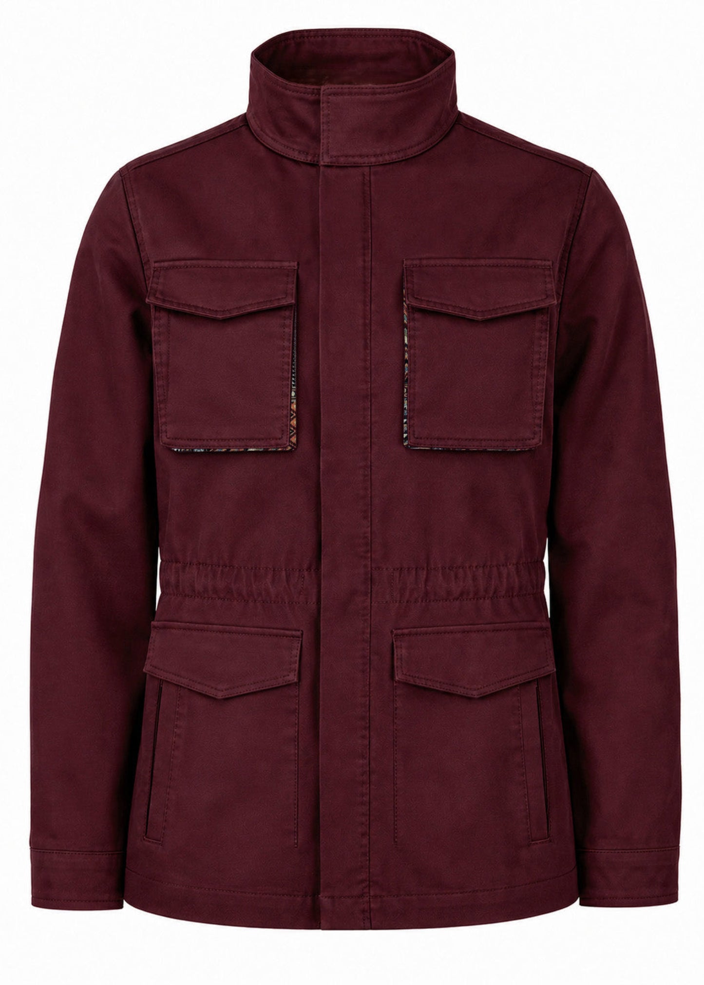FIELD JACKET REGULAR BRUSELAS BURGUNDY MULTICOLORED
