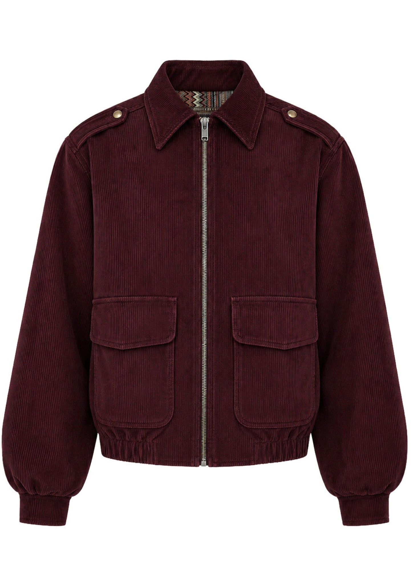 BOMBER JACKET REGULAR BONN BURGUNDY MULTICOLORED
