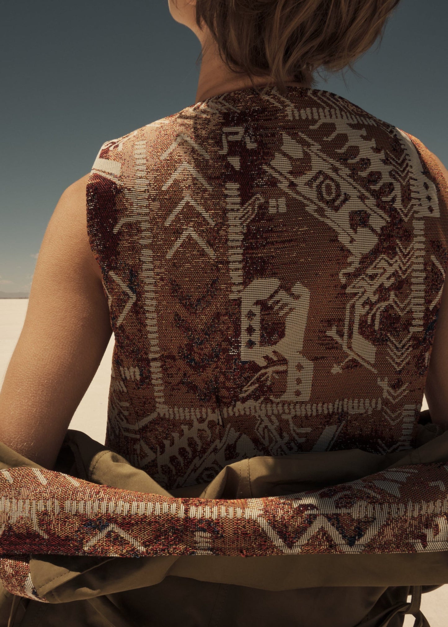 CLASSIC VEST REGULAR LUXOR TERRACOTA TRACE