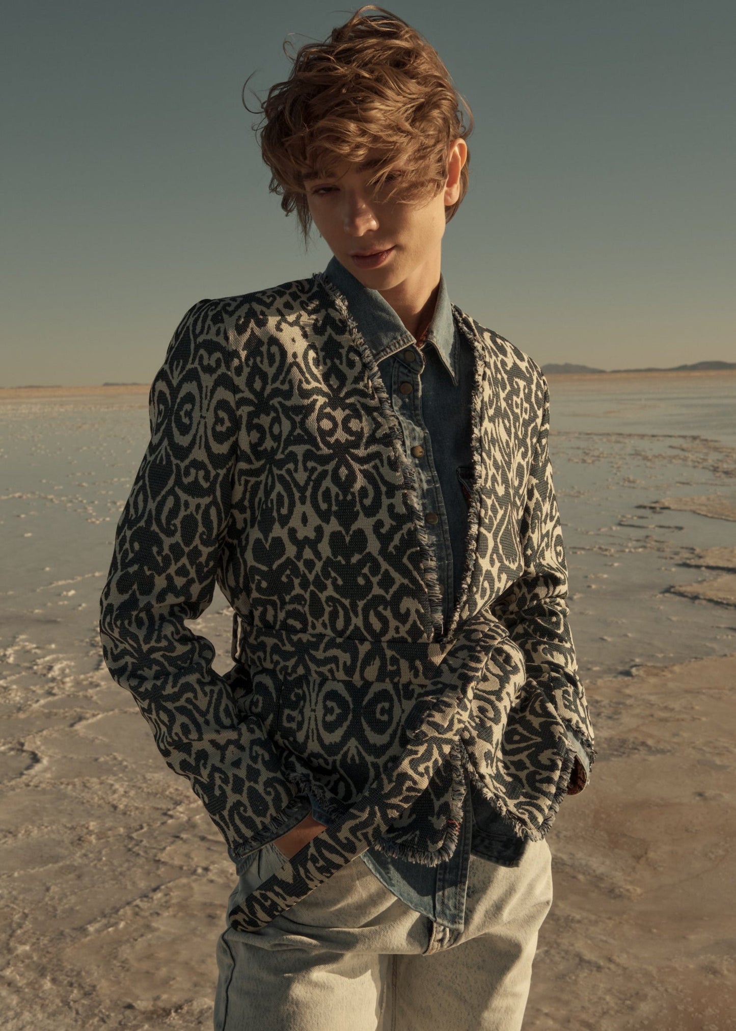 KIMONO JACKET REGULAR OSAKA  BLUE INDIA BLUE