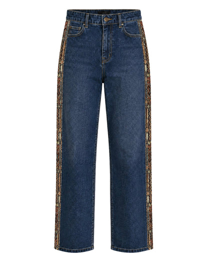 JEAN REGULAR FIT LOLA DARK BLUE MULTICOLORED