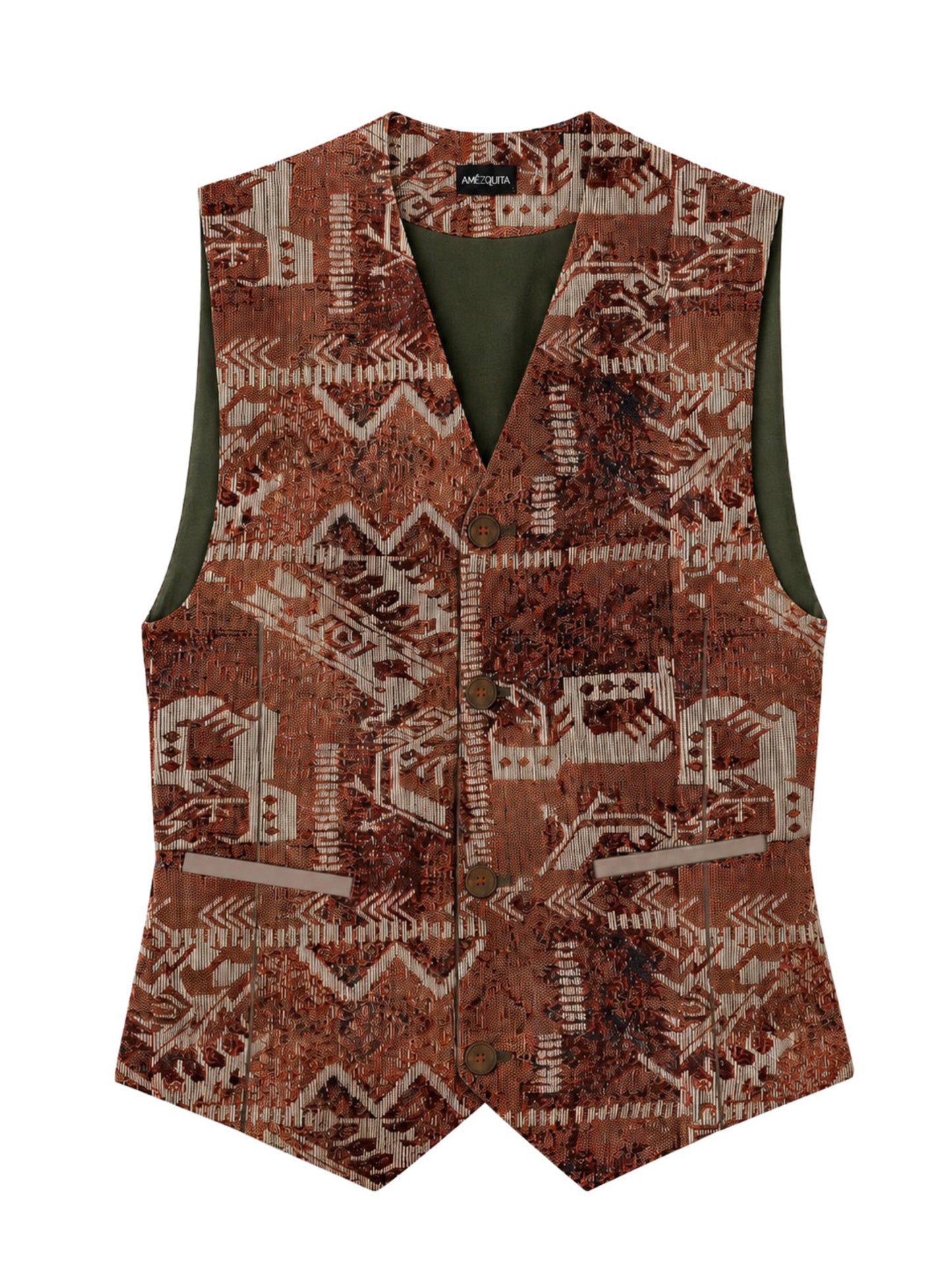 CLASSIC VEST REGULAR LUXOR TERRACOTA TRACE