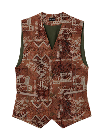 CLASSIC VEST REGULAR LUXOR TERRACOTA TRACE