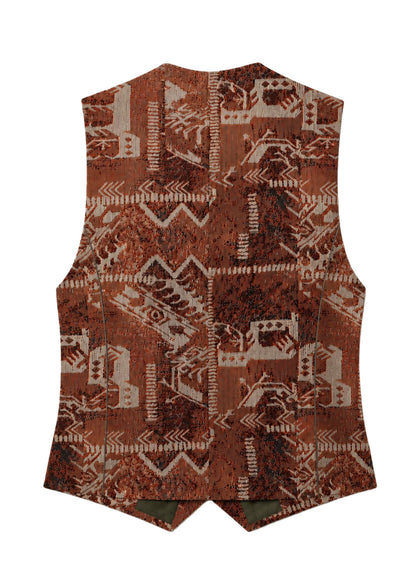 CLASSIC VEST REGULAR LUXOR TERRACOTA TRACE