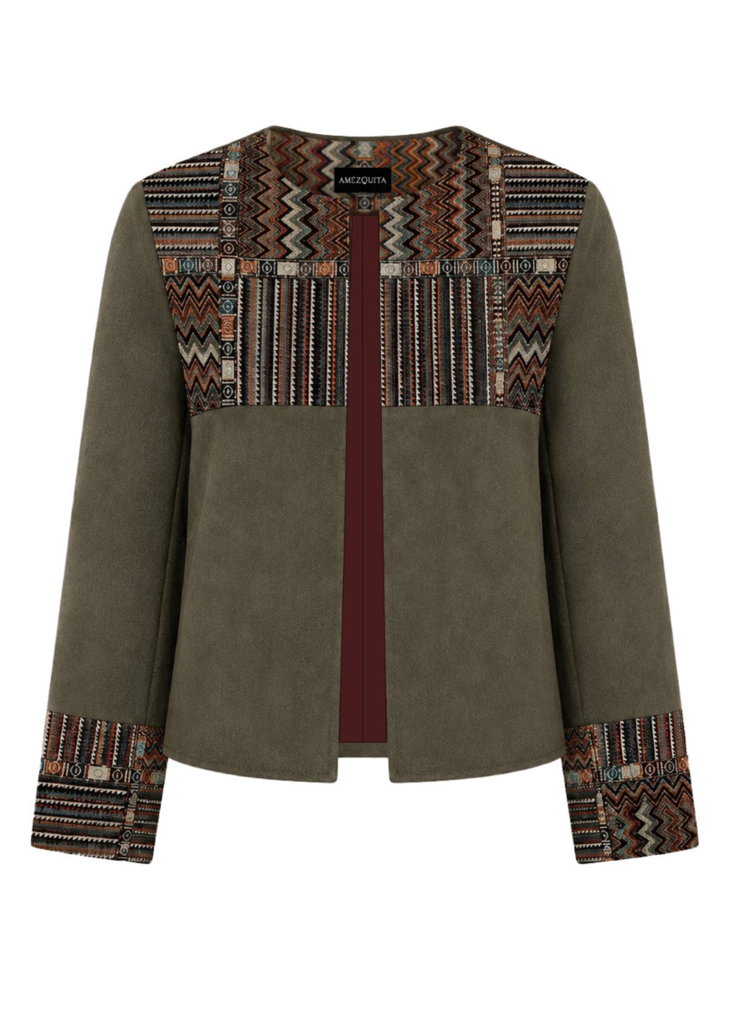 CLASSIC JACKET REGULAR MADRID OLIVE GREEN MULTICOLORED